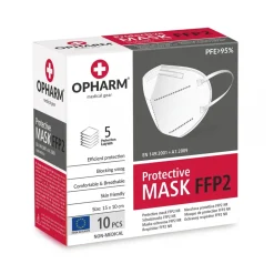 Opharm 5904302080164, Weiß, Monochromatisch, Unisex, FFP2, 150 Mm, 100 Mm