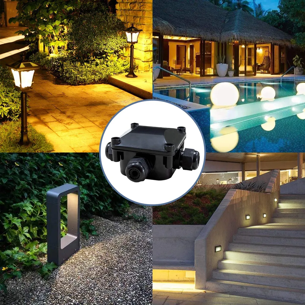 Wolketon Verteilerdose Abzweigdose 10er IP68 Wasserdichte 3-Wege-Verbindungsdose Erdkabel Schwarz Elektrischer Aussenverteilerdose Kabeleinfuehrungen 7 Wolketon Verteilerdose Abzweigdose 10er IP68 Wasserdichte 3-Wege-Verbindungsdose Erdkabel Schwarz Elektrischer Aussenverteilerdose Kabeleinfuehrungen – Bild 7