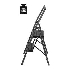 Wenko Alu-Klapptrittleiter Compact 2-stufig Dunkelgrau -Garten- & Gewächshäuser Geschäft f9cdca07f4d4629fbc42d092141f70c0