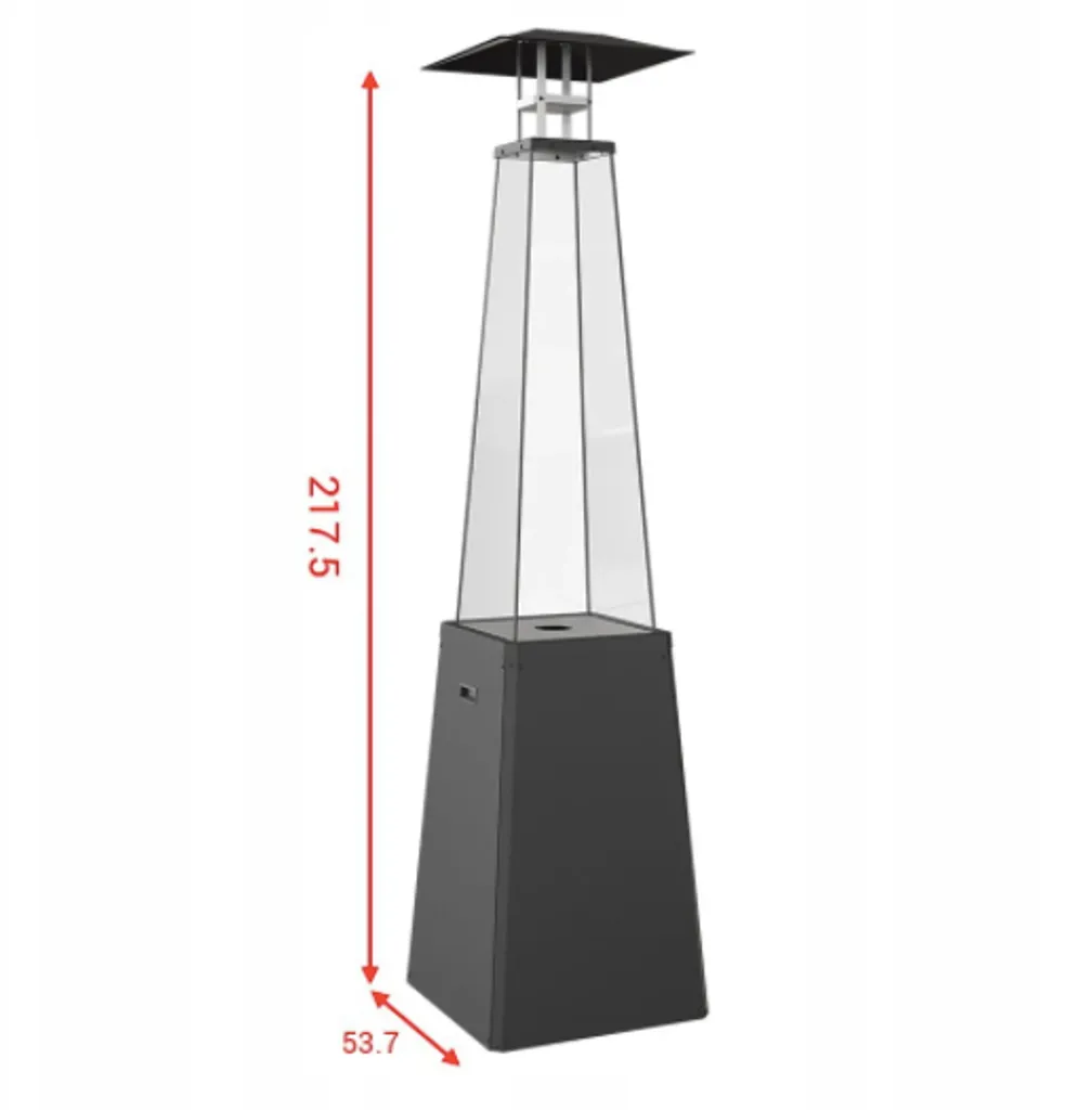 Kratki Gasheizstrahler Umbrella BS Stahl Schwarz 12kW Set 8 Kratki Gasheizstrahler Umbrella BS Stahl Schwarz 12kW Set – Bild 8