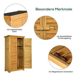 MCombo Gartenschrank Gerätehaus Geräteschuppen Garten Schuppen Schrank Holz 0870 -Garten- & Gewächshäuser Geschäft fa261f9b306921a1ee4b00638b7ea56b