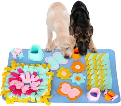 Mmgoqqt Schnüffelmatte Für Hund Langsam Essen, Haustier Interaktiv Spielzeug Riechen-Trainierung Schnüffelteppich, 75 * 45 Cm