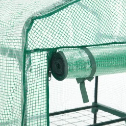 Juskys Foliengewächshaus Aufrollbare Tür – Kompaktes Gewächshaus Für Pflanzen - Stabiles Balkon Treibhaus Mit 4 Ebenen, Großem Eingang, PE-Abdeckung -Garten- & Gewächshäuser Geschäft fa9a096fc4481f9f85a2be64540ad68a