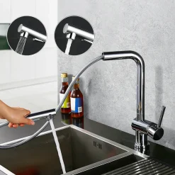 Homelody Wasserhahn Küche Ausziehbar Küchenarmatur Mit 2 Strahlarten Spültischarmatur 360° Schwenkbar Mischbatterie Küche Messing Chrom 9 Homelody Wasserhahn Küche Ausziehbar Küchenarmatur Mit 2 Strahlarten Spültischarmatur 360° Schwenkbar Mischbatterie Küche Messing Chrom -Garten- & Gewächshäuser Geschäft faccf089d5737f66b171907658717078