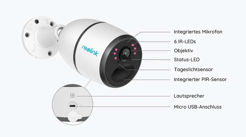 Reolink Go - 100% Kabellose Mobile Full HD Überwachungskamera, Funktioniert über Das 3G Und 4G LTE Mobilfunknetz, Inkl. 64 Micro-SD Karte 2 Reolink Go - 100% Kabellose Mobile Full HD Überwachungskamera, Funktioniert über Das 3G Und 4G LTE Mobilfunknetz, Inkl. 64 Micro-SD Karte – Bild 2