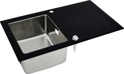 Respekta Glasspüle New York 86 X 50 Cm / Edelstahl / Glas Schwarz 28 Respekta Glasspüle New York 86 X 50 Cm / Edelstahl / Glas Schwarz -Garten- & Gewächshäuser Geschäft fb1cc794a65f36600dfa6a0b684ea4d6