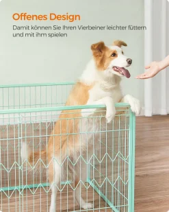 Feandrea Welpenauslauf, Welpenlaufstall 4-teilig, Schiebetür Mit 2 Riegeln, 122 X 80 X 70 Cm, Freilaufgehege Innen, Mintgrün PPK003C01 15 Feandrea Welpenauslauf, Welpenlaufstall 4-teilig, Schiebetür Mit 2 Riegeln, 122 X 80 X 70 Cm, Freilaufgehege Innen, Mintgrün PPK003C01 -Garten- & Gewächshäuser Geschäft fb65724dcb032dc811a45037f65030ba