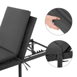 SONGMICS Sonnenliege, Liegestuhl, Gartenliege, Mit 5 Cm Dicker Auflage, Polyrattan, Rückenlehne Verstellbar, 59 X 198 X 28 Cm, Bis 150 Kg Belastbar Schwarz-beige GCB27GYV1 16 SONGMICS Sonnenliege, Liegestuhl, Gartenliege, Mit 5 Cm Dicker Auflage, Polyrattan, Rückenlehne Verstellbar, 59 X 198 X 28 Cm, Bis 150 Kg Belastbar Schwarz-beige GCB27GYV1 -Garten- & Gewächshäuser Geschäft fb7f53b955132b2a954b02c83dbb4cd1