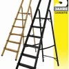 Craftfull Stehleiter CF-133A - Aluminium Haushaltsleiter - Gummierte Standfüße - Klappleiter - Mehrzweckleiter - 6 Stufen (Black Edition)