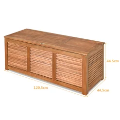 COSTWAY Gartenbox Aus Akazienholz 160kg Belastbar, Aufbewahrungsbox, Gartenbank, Kissenbox, Auflagenbox, Für Garten Und Hinterhof, 120x45x45cm -Garten- & Gewächshäuser Geschäft fba234ad00d7901f9b5b6d6dd97435ab