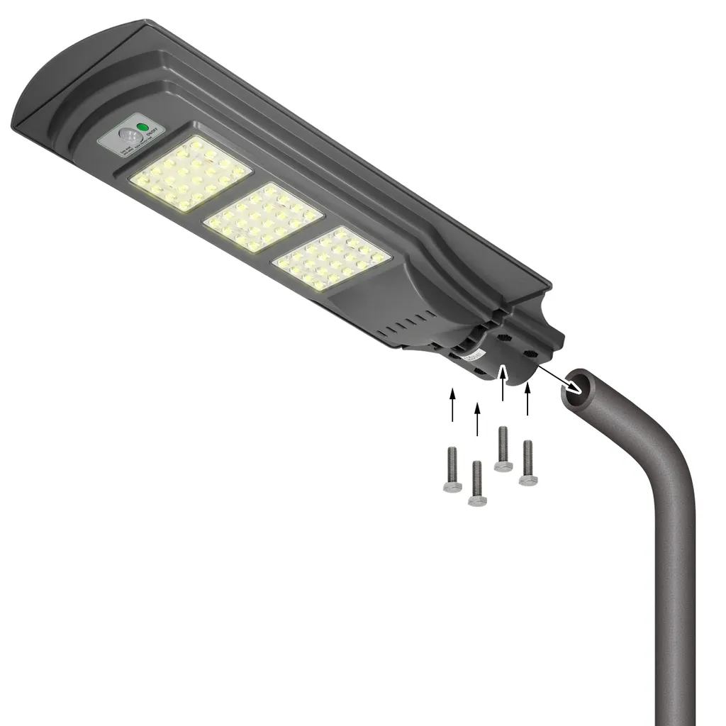 ECD Germany LED Solar Straßenlampe 60W Mit Lichtsteuerung Und Radar-Sensor - 60 LEDs - KaltWeiß - Wasserdicht IP65 - Für Outdoor Garten Wege Einfahrten - Straßenlaterne Straßenleuchte Solarleuchte 6 ECD Germany LED Solar Straßenlampe 60W Mit Lichtsteuerung Und Radar-Sensor - 60 LEDs - KaltWeiß - Wasserdicht IP65 - Für Outdoor Garten Wege Einfahrten - Straßenlaterne Straßenleuchte Solarleuchte – Bild 6
