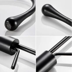 Auralum 360° Drehbar Küchenarmatur Mischbatterie Einhebelmischer Küche Wasserhahn Armatur Schwarz -Garten- & Gewächshäuser Geschäft fbe82ff4173ae4763e899a2ebdfd7fc8