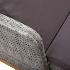 VidaXL Sonnenliege Poly Rattan Und Massivholz Akazie Grau 13 VidaXL Sonnenliege Poly Rattan Und Massivholz Akazie Grau -Garten- & Gewächshäuser Geschäft fbe871cd765c179be939771e694cb729