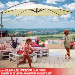 FF Europe MIADOMODO® Sonnenschirm - Ø300/350cm, Mit Ständer, Handkurbel, Neigbar, Verstellbar, Farbwahl - Ampelschirm, Gartenschirm, Marktschirm, Terassenschirm 19 FF Europe MIADOMODO® Sonnenschirm - Ø300/350cm, Mit Ständer, Handkurbel, Neigbar, Verstellbar, Farbwahl - Ampelschirm, Gartenschirm, Marktschirm, Terassenschirm -Garten- & Gewächshäuser Geschäft fbf67e9f7107a2ca3f7419ad1896ff23