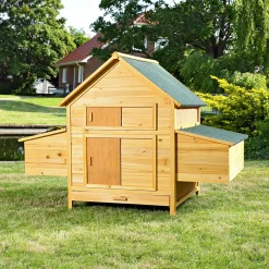 Mucola Geflügelstall Hühnerstall Hühnerhaus Hasenstall Freilauf Holz Kaninchenkäfig XXL Stall Kleintierstall Freigehege Auslauf Käfig -Garten- & Gewächshäuser Geschäft fbfa83922e9a6853e5524a07a9f1cfd0