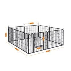FEANDREA Welpenauslauf 8-Eck Laufgitter Welpenlaufstall Welpen Freigehege Hundegehege Laufstall Zaun Gitter Welpen Schwarz PPK86H -Garten- & Gewächshäuser Geschäft fc1b2ab50f4b7ef9825d5bb122becc2a