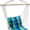 Druline Hängestuhl Hängematte Hängesessel Hängesitz Aufhängung Bunt 120kg GrünBlau