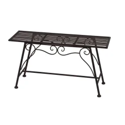 Garden Pleasure 2-Sitzer Metall Gartenbank Ohne Rückenlehne Rost-Optik Metallbank Eisenbank Parkbank Möbel NEU -Garten- & Gewächshäuser Geschäft fc58883a4efb7d943b8852d60daa6b81