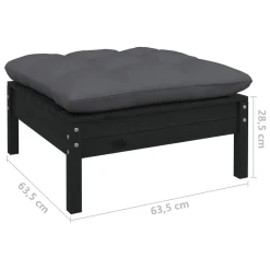 VidaXL 4-tlg. Garten-Lounge-Set Mit Kissen Schwarz Kiefernholz -Garten- & Gewächshäuser Geschäft fc5bbbb4e4e8d9e6e8c2badfba90b5c7