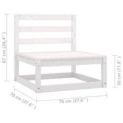VidaXL 2-tlg. Garten-Lounge-Set Mit Kissen Weiß Kiefer Massivholz -Garten- & Gewächshäuser Geschäft fc7d152b7493ed28b8f08403a300aaf9