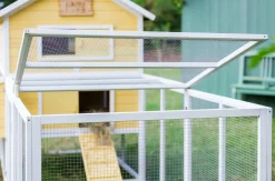 Dehner Hühnerstall Happy Farm Miami, Mit Freigehege, 158.5 X 337 X 145.8 Cm, Holz/Filz, Gelb/weiß -Garten- & Gewächshäuser Geschäft fca830851b534afd1295f8ebc249e0f8