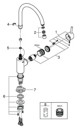 Grohe Einhand-Spültischbatterie CONCETTO DN 15, Hoher Auslauf Mousseur Chrom -Garten- & Gewächshäuser Geschäft fcb0ef2f78226b69e8b12e0b302146be
