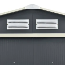 Juskys Metall Gerätehaus XXL Mit Satteldach, Schiebetür & Fundament - 15m³ - 277×319×192 Cm - Anthrazit - Geräteschuppen Gartenhaus Garten Schuppen -Garten- & Gewächshäuser Geschäft fcb3bf32ca6d00209731b81acc7d673a