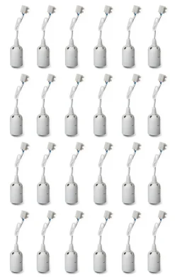 Edi-tronic Baustellenfassung Weiß E27 230V Max. 60W Baufassung Lampenfassung Fassung