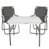Multistore 2002 3tlg. Campingmöbel-Set Tisch 75x55cm + 2x Klappstuhl Stone