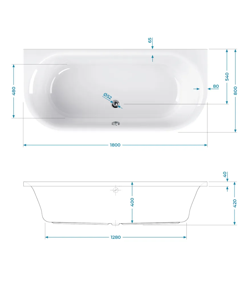 Calmwaters® Rechteck-Badewanne 180x80 Cm, Acrylwanne Honest, Duo-Badewanne Für Zwei Personen, Maße 180 X 80 Cm, Rechteckwanne Abgerundet, Duowanne In Weiß, 02SL2973 5 Calmwaters® Rechteck-Badewanne 180x80 Cm, Acrylwanne Honest, Duo-Badewanne Für Zwei Personen, Maße 180 X 80 Cm, Rechteckwanne Abgerundet, Duowanne In Weiß, 02SL2973 – Bild 5