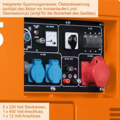 Scheppach IXES IX-SGD-5500D Diesel Stromerzeuger Notstromaggregat 5 KW -Garten- & Gewächshäuser Geschäft fd15257639c09dbce40828a135b69752