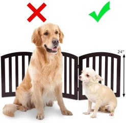 COSTWAY 3-teiliges Absperrgitter Hunde, Schutzgitter Holz, Klappbar, Treppengitter Hundeabsperrgitter Türschutzgitter, Braun -Garten- & Gewächshäuser Geschäft fd3343634fc3ed54eb9e56c9f27ec156
