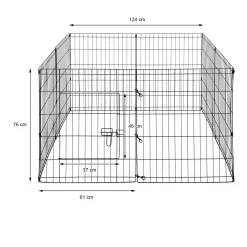 ECD Germany Freilaufgehege Aus 8 Gittern Für Kleintiere, 124x76 Cm, Freigehege Aus Metall, Auslauf Für Kaninchen, MeerschWeißchen Und Hühner, Kleintiergehege Laufstall Kaninchenstall Hösenstall -Garten- & Gewächshäuser Geschäft fd8b0d65d6caa70dd3f6d1fbd7d6c6ef