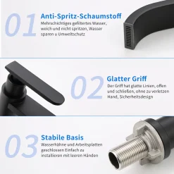 Aihom Kaltwasserhahn Schwarz Wasserhahn Kaltwasser, Waschtischarmatur Wasserfall Für Gäste WC, Einzigartiges Armatur Waschbecken Mit Auslaufhöhe 118 Mm Einhebelarmatur Für Badezimmer 11 Aihom Kaltwasserhahn Schwarz Wasserhahn Kaltwasser, Waschtischarmatur Wasserfall Für Gäste WC, Einzigartiges Armatur Waschbecken Mit Auslaufhöhe 118 Mm Einhebelarmatur Für Badezimmer -Garten- & Gewächshäuser Geschäft fd98fb05b653f6796cfd9eab6c6dbb1d