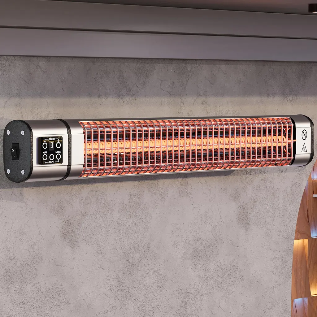 GGM Moebel International ROBERTO | Deckenheizstrahler | Edelstahl | 3000W | 3 Heizstufen | Heizstrahler Decke, Infrarotstrahler Terrasse 1 GGM Moebel International ROBERTO | Deckenheizstrahler | Edelstahl | 3000W | 3 Heizstufen | Heizstrahler Decke, Infrarotstrahler Terrasse