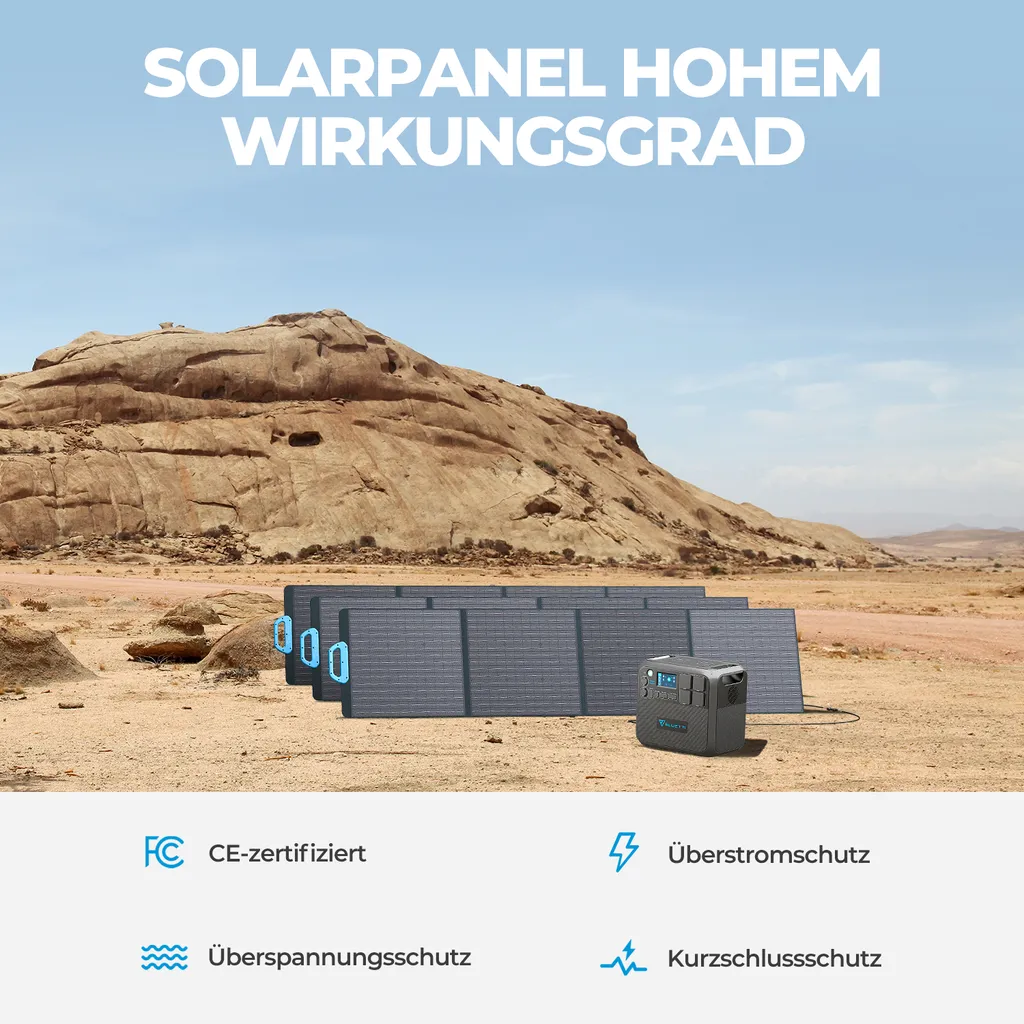Stromerzeuger BLUETTI EB55 Mit PV200 Solarpanel, 537Wh LiFePO4 Batterie Mit 11 Vielseitige Ausgänge, Tragbarer Solarspeicher Für Boote, Büro, Gartenhäuser 8 Stromerzeuger BLUETTI EB55 Mit PV200 Solarpanel, 537Wh LiFePO4 Batterie Mit 11 Vielseitige Ausgänge, Tragbarer Solarspeicher Für Boote, Büro, Gartenhäuser – Bild 8