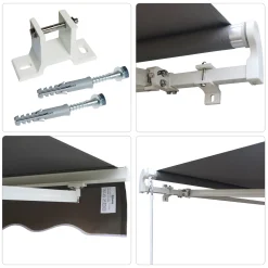 Outsunny Markise Alu-Markise Aluminium-Gelenkarm-Markise Sonnenschutz Balkon 18 Outsunny Markise Alu-Markise Aluminium-Gelenkarm-Markise Sonnenschutz Balkon -Garten- & Gewächshäuser Geschäft fdfbe556054522ac9f276d51c580514a