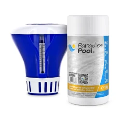 Dosierschwimmer Mit Thermometer + 1x Paradies Pool Multi Tabs 200 G, 1 Kg