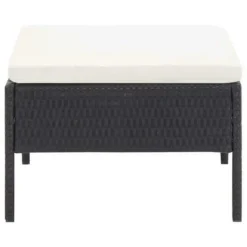 VIDAXL 3-tlg. Garten-Lounge-Set Mit Auflagen Poly Rattan Schwarz -Garten- & Gewächshäuser Geschäft fe3277c4011575aa676774aba99b3e2f