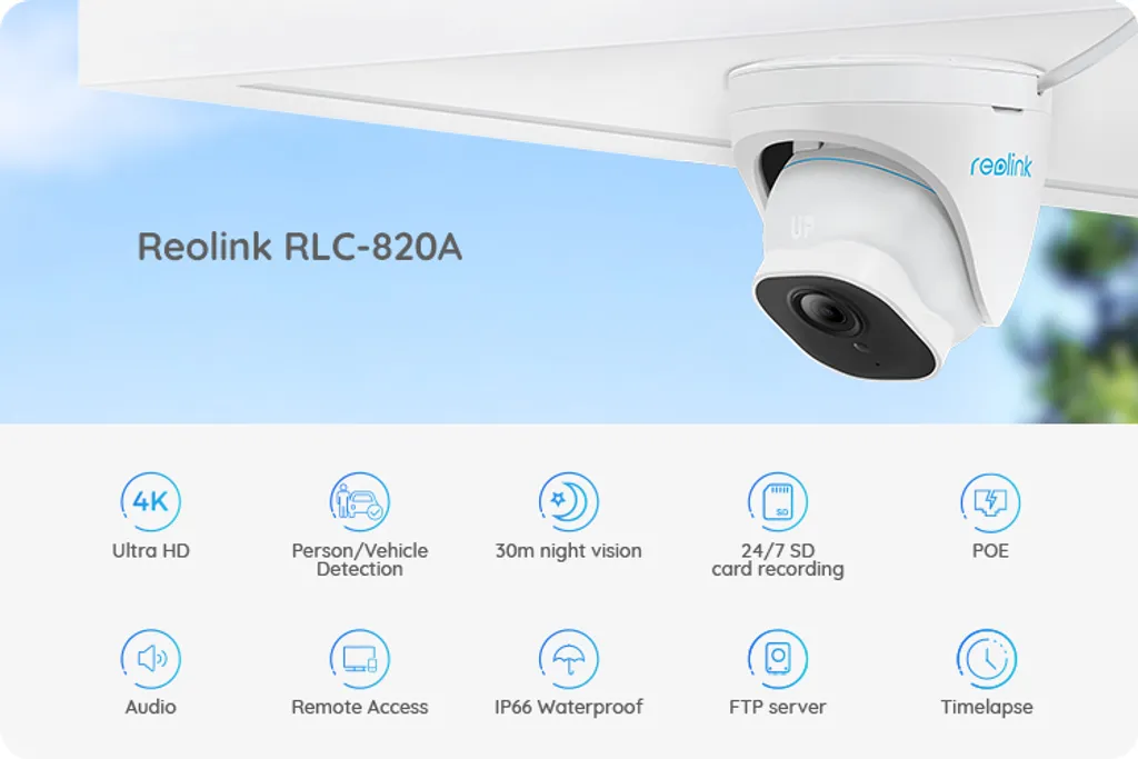 Reolink RLC-820A (2 Stück), 8MP Smarte PoE LAN IP-Überwachungskamera Aussen Mit 30m IR Nachtsicht, Zeitraffer 3 Reolink RLC-820A (2 Stück), 8MP Smarte PoE LAN IP-Überwachungskamera Aussen Mit 30m IR Nachtsicht, Zeitraffer – Bild 3