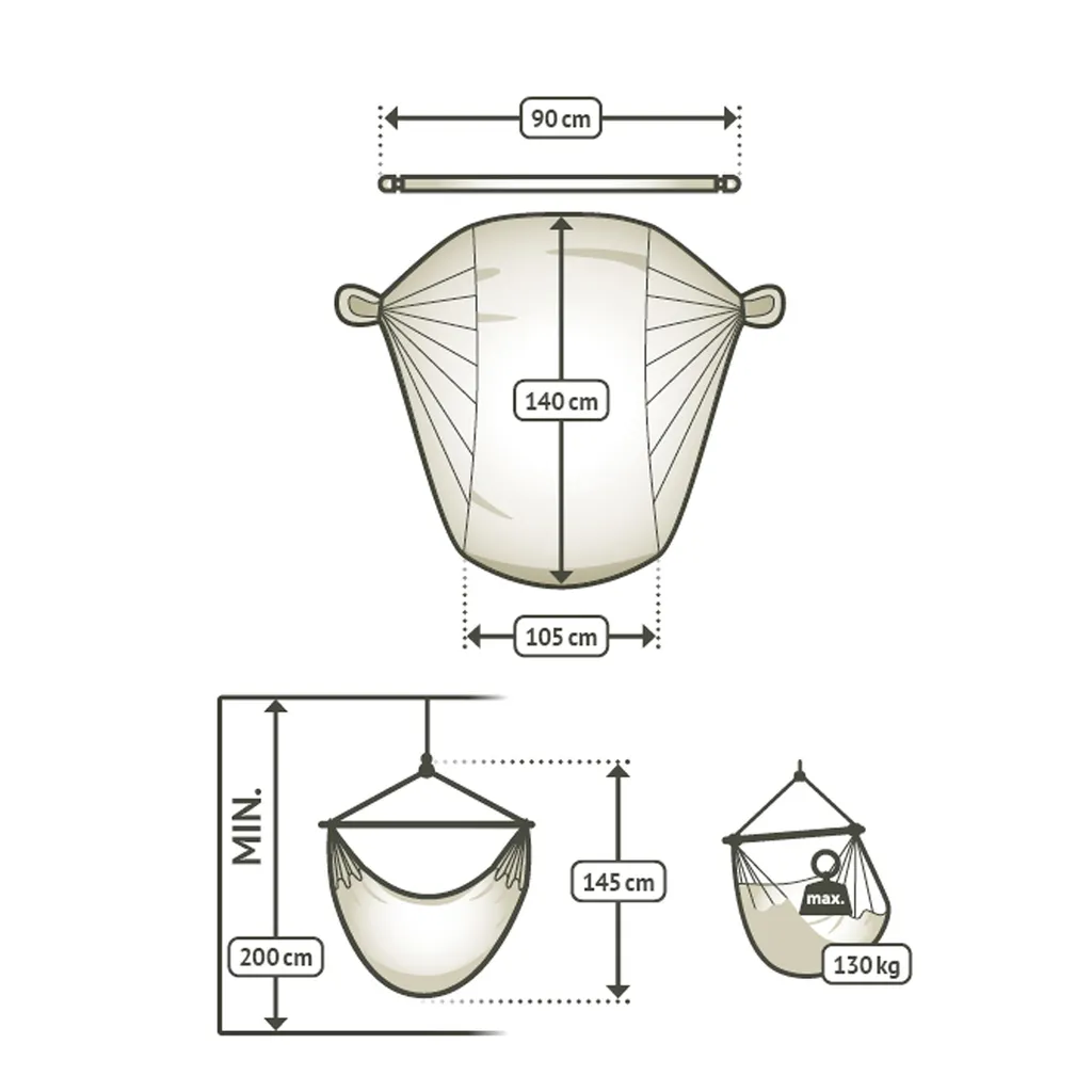 La Siesta Habana Latte Hängesessel Basic 14 La Siesta Habana Latte Hängesessel Basic – Bild 14