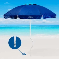 ERMES Sonnen/Strandschirm GiraFacile Mit UV-Schutz Ø 200 X H 190 Cm, Farbe Blau, Gewicht: 2,4 Kg, Patentierte Struktur Girafacile, Windfester Schutz, Zertifikation: UPF 158 6 ERMES Sonnen/Strandschirm GiraFacile Mit UV-Schutz Ø 200 X H 190 Cm, Farbe Blau, Gewicht: 2,4 Kg, Patentierte Struktur Girafacile, Windfester Schutz, Zertifikation: UPF 158 -Garten- & Gewächshäuser Geschäft fe69416ccec1e4f95ee98c5040549fc4