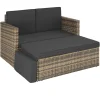 Tectake Rattan Lounge Korfu - Natur