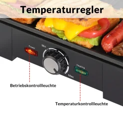 Monzana Kontaktgrill XL 180°C Klappbar Antihaftbeschichtung Edelstahl Temperaturkontrolle 1600W Tischgrill Sandwich Maker -Garten- & Gewächshäuser Geschäft fef8406e6465be89ca6b473bf83039b8