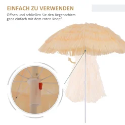 HOMCOM Outsunny Sonnenschirm Hawaiischirm Strandschirm Partyschirm Gartenschirm In Verschiedenen Farben, 4 Modelle (Hawaiischirm/Ø160cm/beige) 21 HOMCOM Outsunny Sonnenschirm Hawaiischirm Strandschirm Partyschirm Gartenschirm In Verschiedenen Farben, 4 Modelle (Hawaiischirm/Ø160cm/beige) -Garten- & Gewächshäuser Geschäft ff16d8d4b9597563c74a9f18e27e2f28