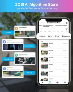 ZOSI 5MP 3K PTZ Überwachungskamera Aussen WLAN, 355°/140° Schwenkbar IP Dome Kamera Mit Automatisch Verfolgung, 8X Digital Zoom, Farbnachtsicht, 2-Wege-Audio, C296 -Garten- & Gewächshäuser Geschäft ff1c6654a0ee08893254a705cf914adf