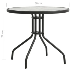 VidaXL Bistrotisch Anthrazit Ø80x71 Cm Stahl -Garten- & Gewächshäuser Geschäft ff32445ca204e2a2dfd3b3767ea0d663