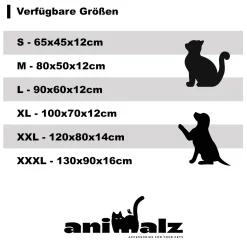 ANIMALZ Hundebett Katzenbett Hundekorb Hundekissen Schlafplatz Tierbett Katzenorb Größe: Grau XXL - 120 X 80 X 14 Cm -Garten- & Gewächshäuser Geschäft ff338528fc7ad536124dce7f816e4a14