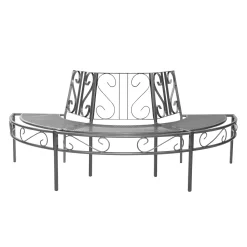 Greemotion Baumbank Toulouse 195x100x83cm Streckmetall Eisengrau