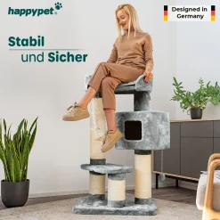 HAPPYPET Massiver PREMIUM Kratzbaum Stabil Für Schwere Katzen Maine Coon | 15 Cm Dicke Sisalstämme | 600g Plüsch | Exklusives Design | Spiel-Tau | Höhe 118 Cm | GRAU 10 HAPPYPET Massiver PREMIUM Kratzbaum Stabil Für Schwere Katzen Maine Coon | 15 Cm Dicke Sisalstämme | 600g Plüsch | Exklusives Design | Spiel-Tau | Höhe 118 Cm | GRAU -Garten- & Gewächshäuser Geschäft ff541a92c83701effb4afc7926290538